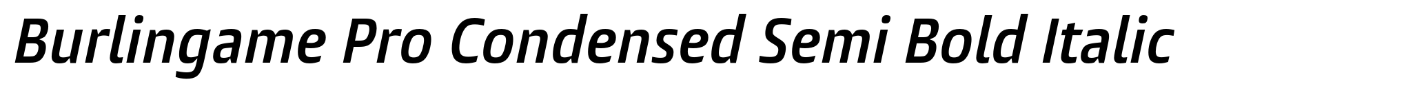 Burlingame Pro Condensed Semi Bold Italic image